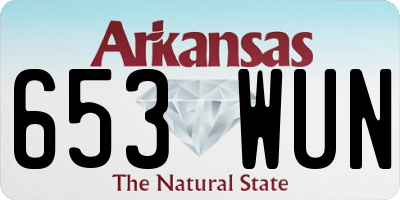 AR license plate 653WUN