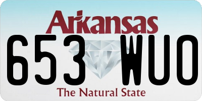 AR license plate 653WUO