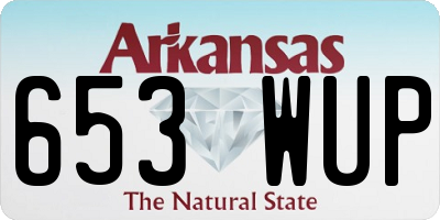 AR license plate 653WUP