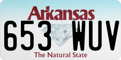 AR license plate 653WUV