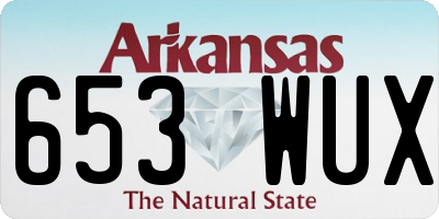 AR license plate 653WUX