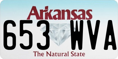 AR license plate 653WVA
