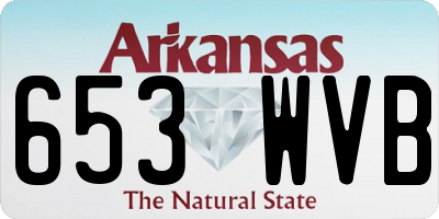 AR license plate 653WVB