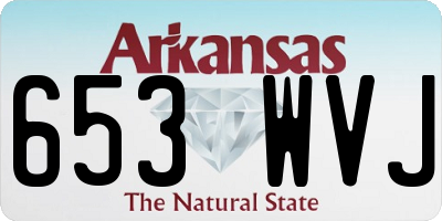 AR license plate 653WVJ