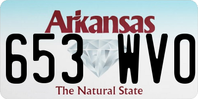 AR license plate 653WVO