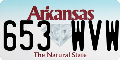 AR license plate 653WVW