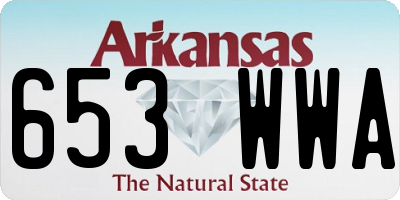 AR license plate 653WWA