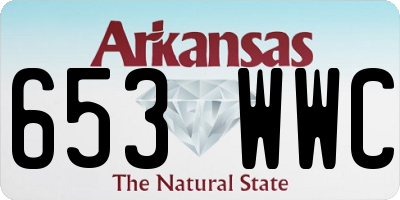 AR license plate 653WWC