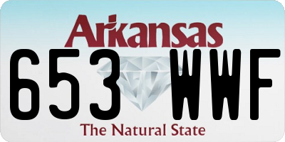 AR license plate 653WWF