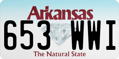 AR license plate 653WWI