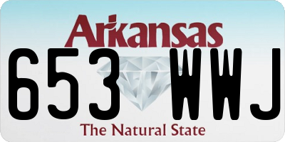 AR license plate 653WWJ