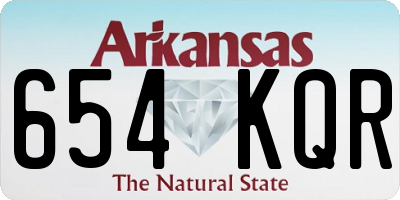 AR license plate 654KQR