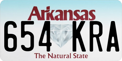 AR license plate 654KRA