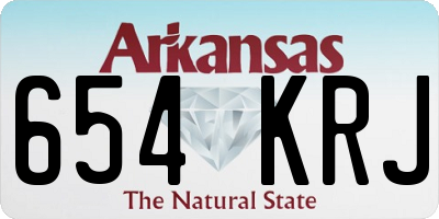 AR license plate 654KRJ