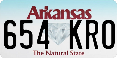 AR license plate 654KRO
