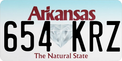 AR license plate 654KRZ