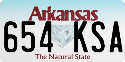 AR license plate 654KSA