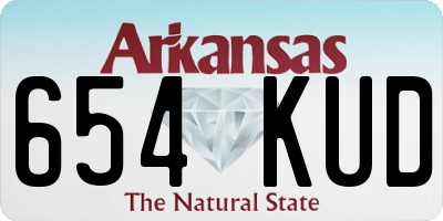 AR license plate 654KUD