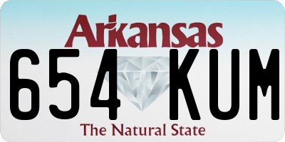 AR license plate 654KUM