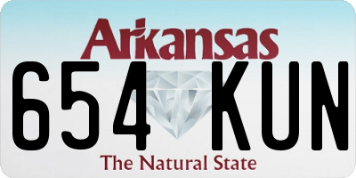 AR license plate 654KUN