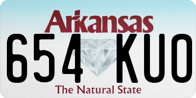 AR license plate 654KUO