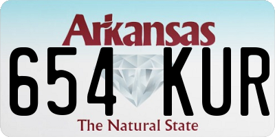AR license plate 654KUR