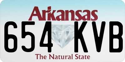 AR license plate 654KVB