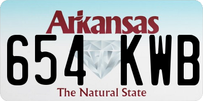AR license plate 654KWB