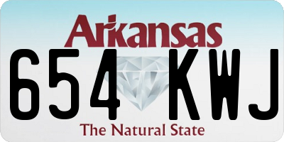 AR license plate 654KWJ