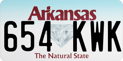 AR license plate 654KWK