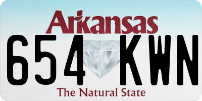 AR license plate 654KWN