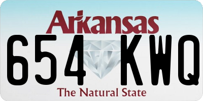AR license plate 654KWQ
