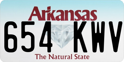 AR license plate 654KWV