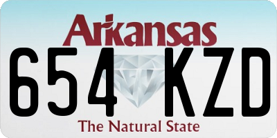 AR license plate 654KZD