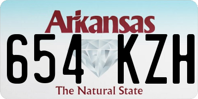 AR license plate 654KZH
