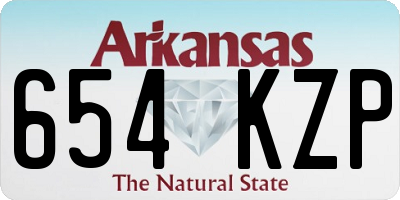 AR license plate 654KZP
