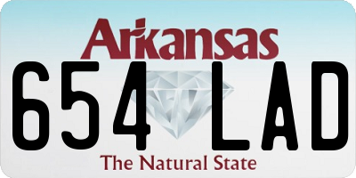AR license plate 654LAD
