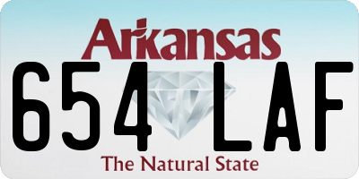AR license plate 654LAF