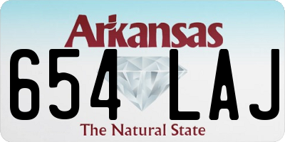 AR license plate 654LAJ