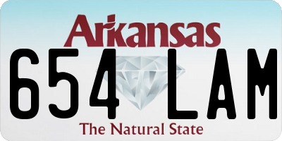 AR license plate 654LAM