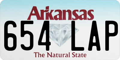 AR license plate 654LAP