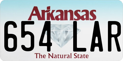 AR license plate 654LAR