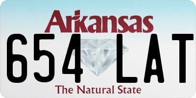 AR license plate 654LAT
