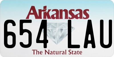 AR license plate 654LAU