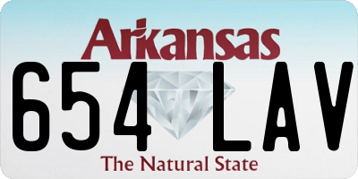 AR license plate 654LAV