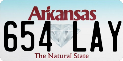 AR license plate 654LAY