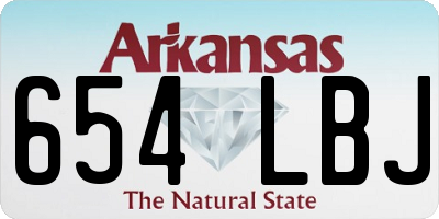 AR license plate 654LBJ