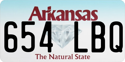 AR license plate 654LBQ