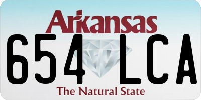 AR license plate 654LCA