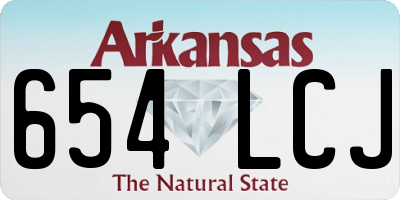 AR license plate 654LCJ
